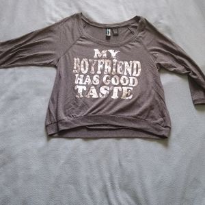 "My boyfriend has good taste" swearshirt